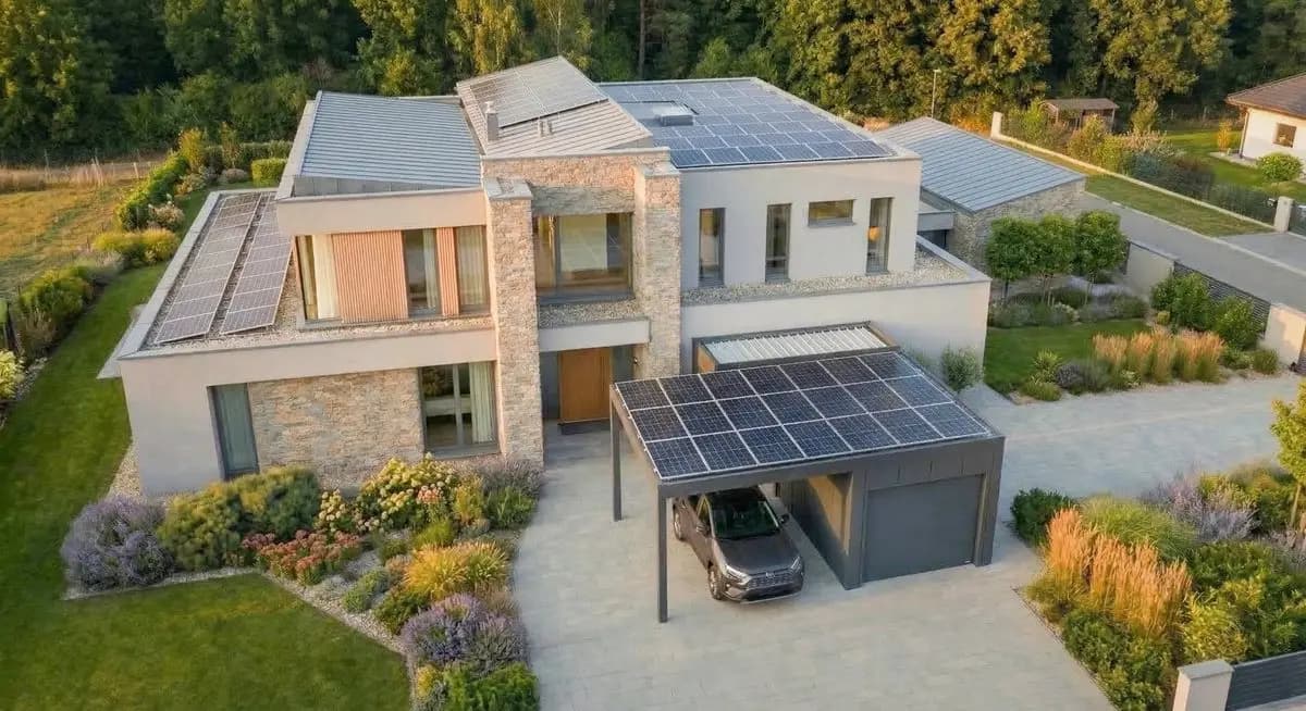 Solar-Carport mit Wallbox: Elektroauto zu Hause laden