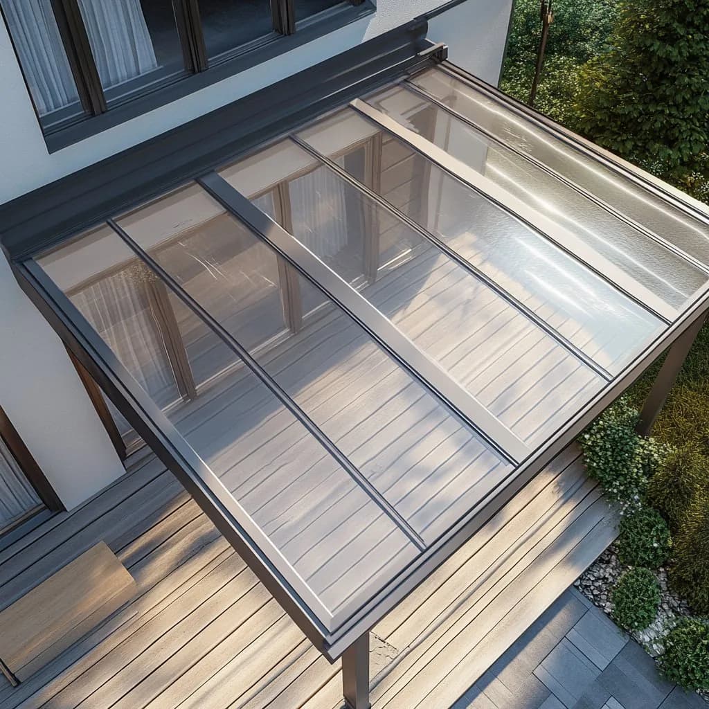 Flachdach-Veranda